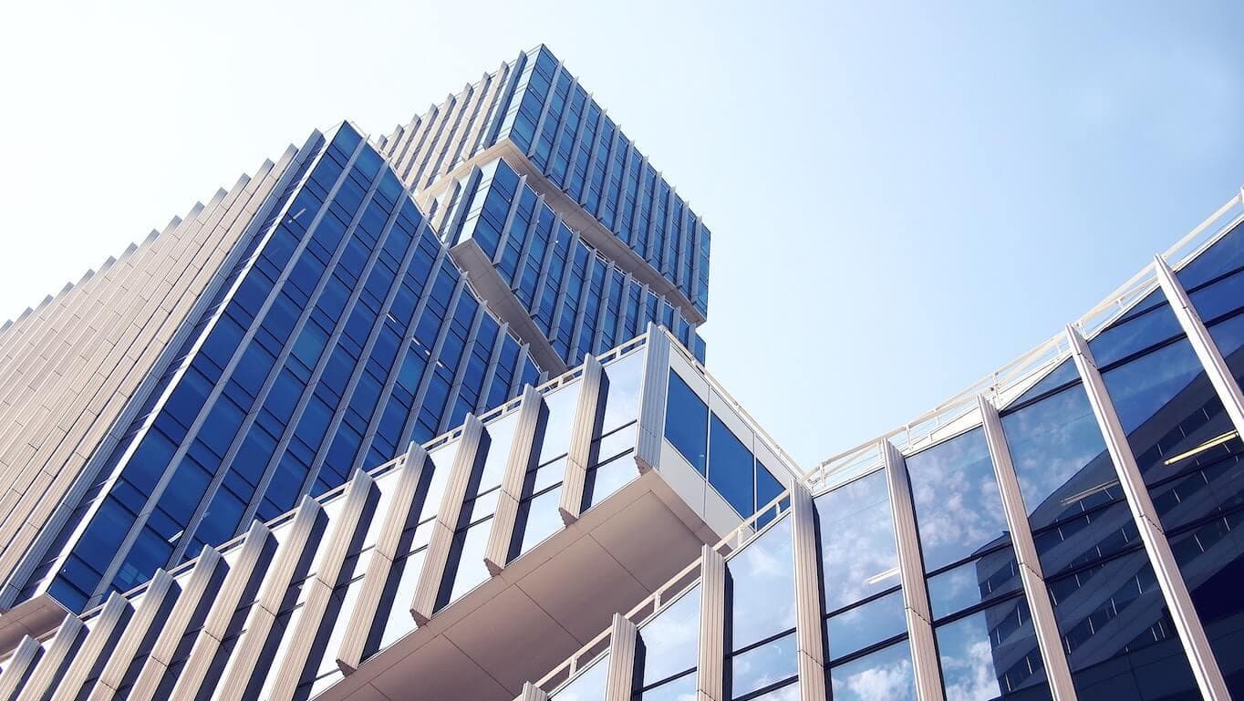Bank building side profile