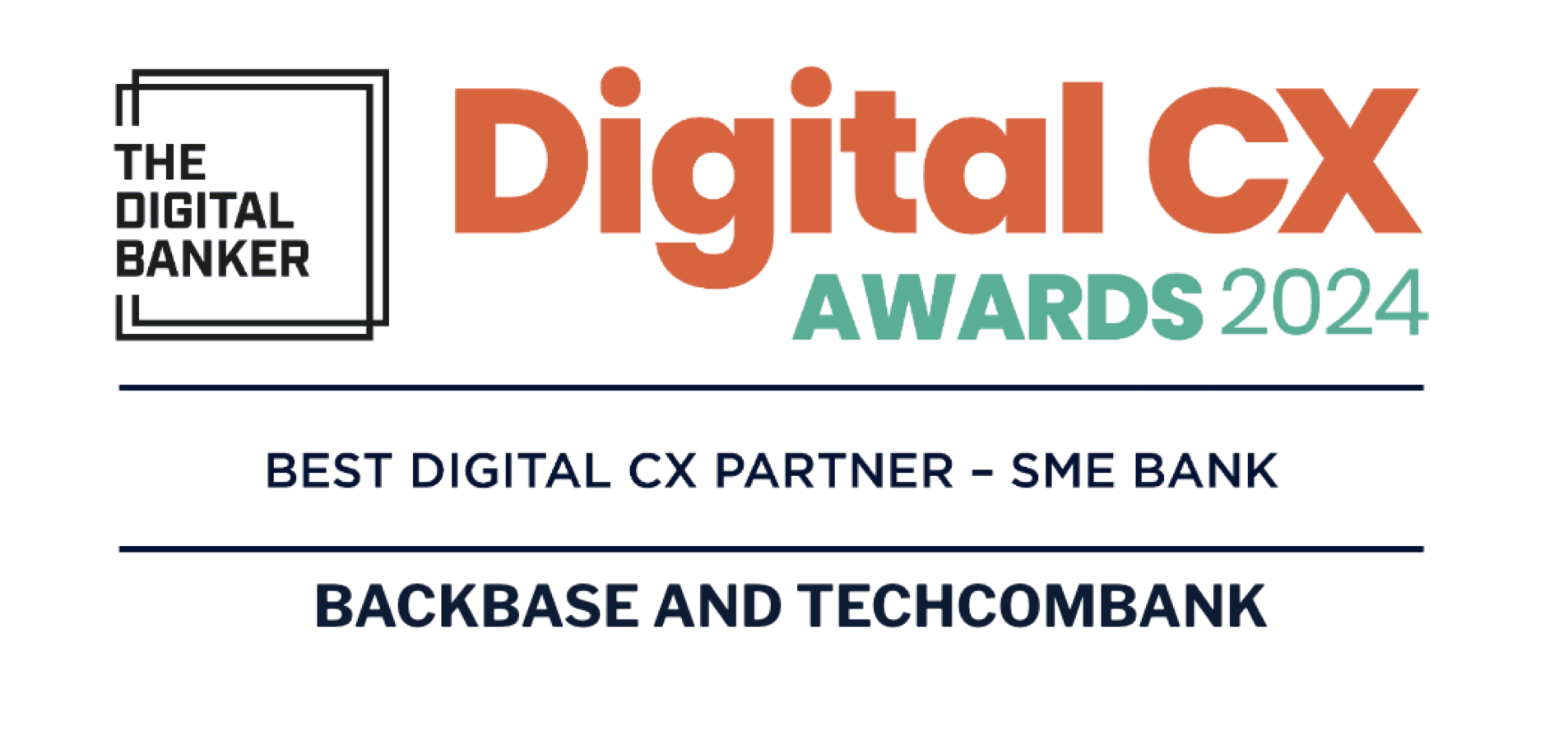 The Digital Banker CX Award SME Bank award logo Backbase TCB